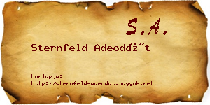 Sternfeld Adeodát névjegykártya